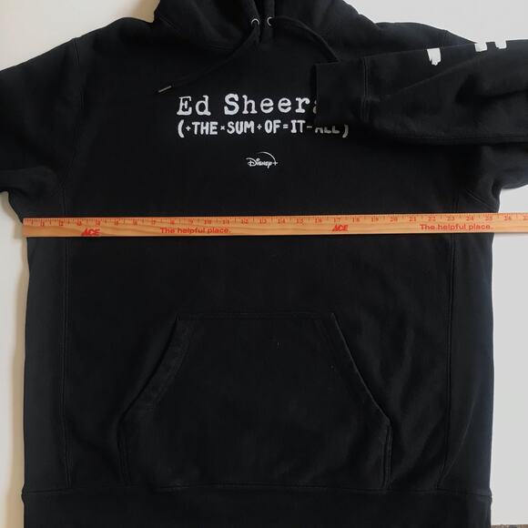 Ed Sheeran The Sum Of It All Hoodie XXL 2XL Black Disney Independent Promo EUC - Picture 10 of 12